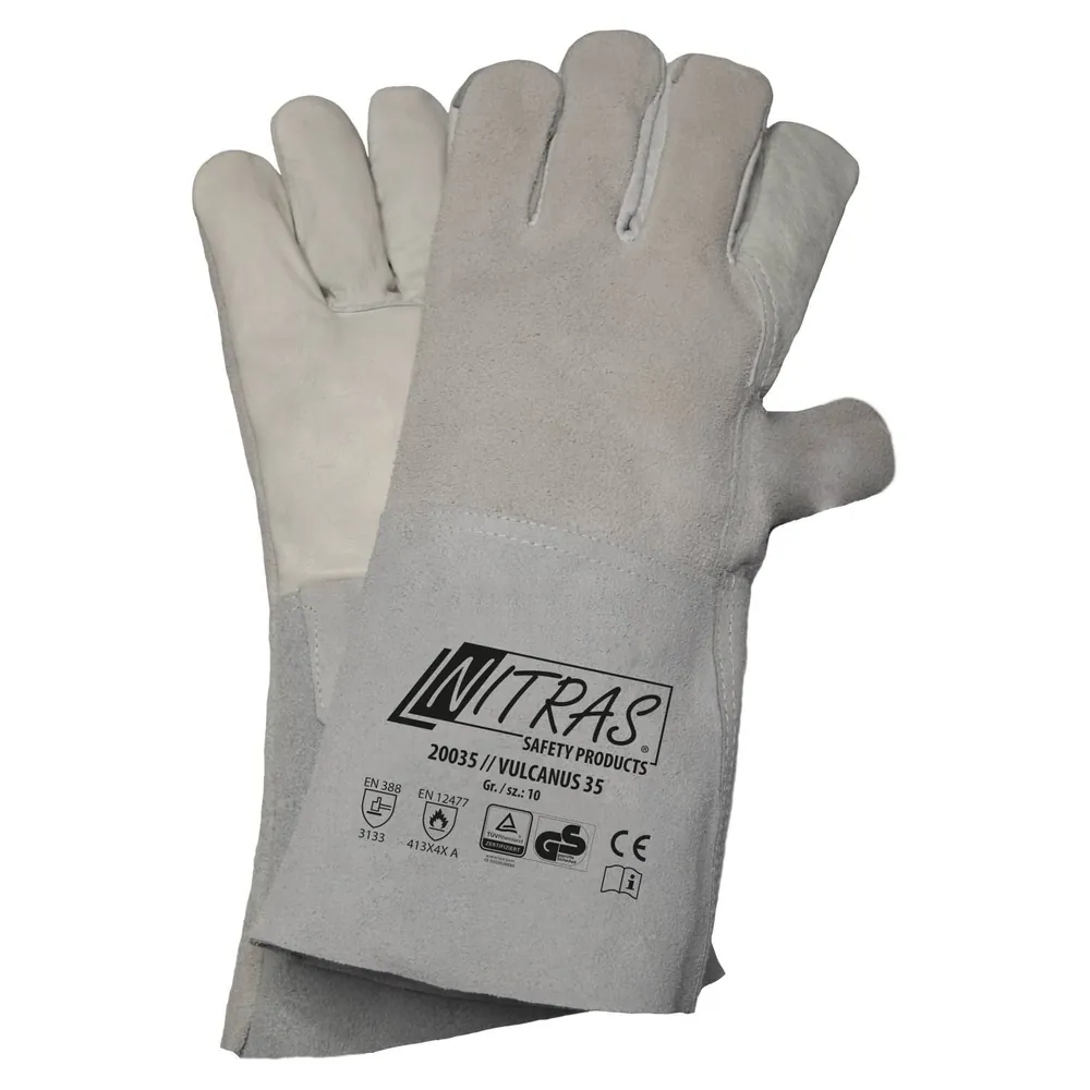 NITRAS Schweißerhandschuh VS53 Narbenleder, 35cm, Größe 10 Produktbild img1 L