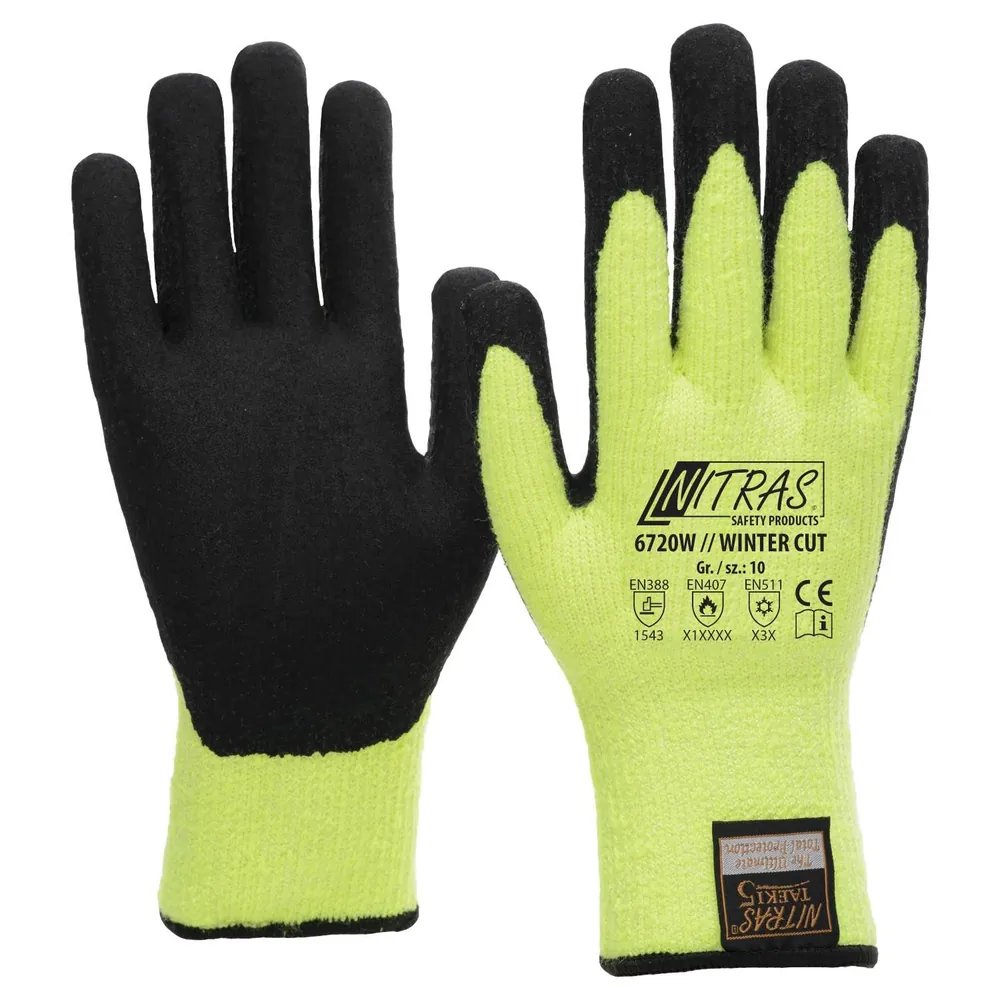 NITRAS Winter-Schnittschutzhandschuh Taeki5, Latex-beschichtet Produktbild img1 L