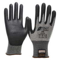 NITRAS Schnittschutzhandschuh 6705, Kat. II, grau/schwarz, Größe L Produktbild