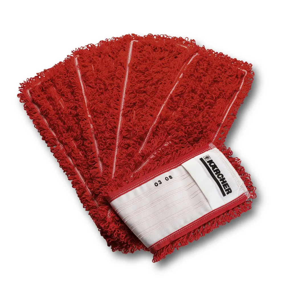 Kärcher Mikrofasermopp mit Laschen 40 x 13cm, rot, 25 Stück Produktbild img1 L