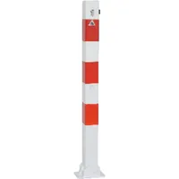 Schake Absperrpfosten ortsfest einbetonierbar rot/weiß, 70 x 70 x 1300mm Produktbild