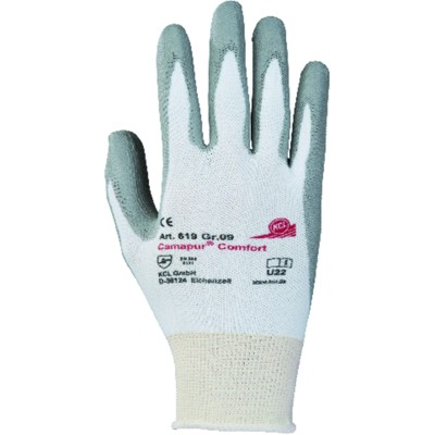 Produktbild von KCL - Mechanischer Schutzhandschuh Camapur® Comfort 619+, weiß/grau, Größe 6