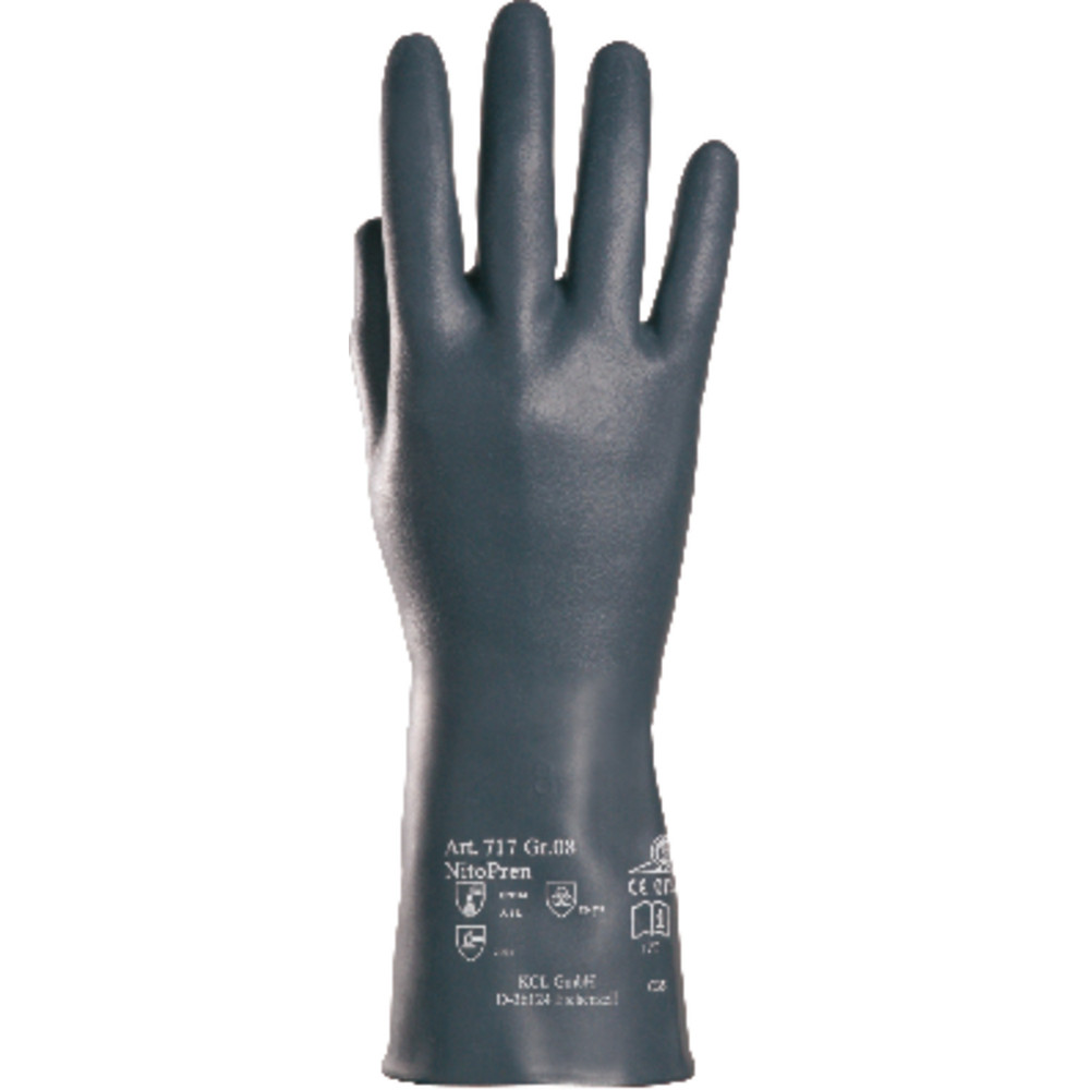 KCL Chemikalienschutzhandschuh NitoPren® 717, Kat. III, dunkelgrau, Größe 10 Produktbild img2 L