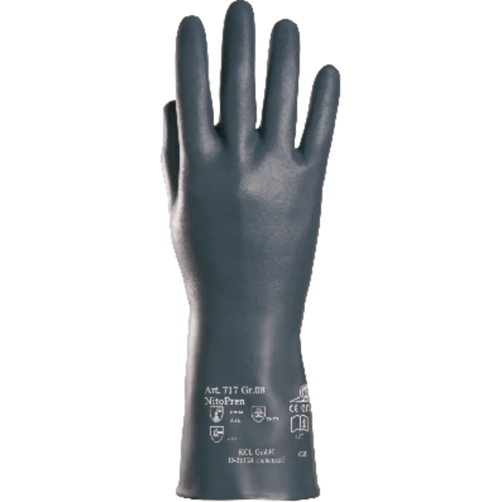KCL Chemikalienschutzhandschuh NitoPren® 717, Kat. III, dunkelgrau, Größe 10 Produktbild img2 L