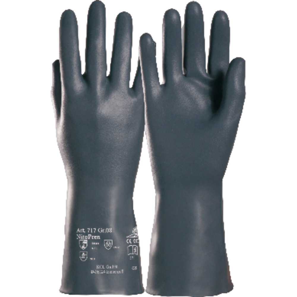 KCL Chemikalienschutzhandschuh NitoPren® 717, Kat. III, dunkelgrau, Größe 10 Produktbild img1 L