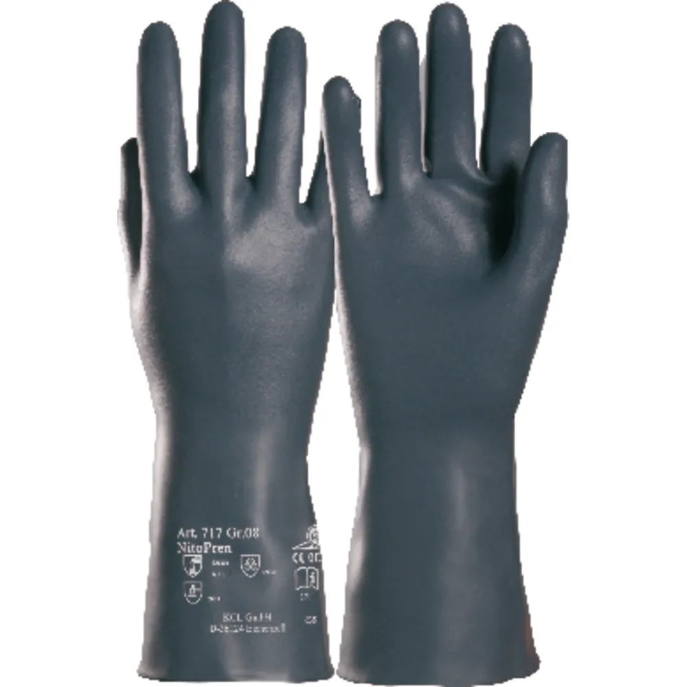 KCL Chemikalienschutzhandschuh NitoPren® 717, Kat. III, dunkelgrau, Größe 10 Produktbild img1 L