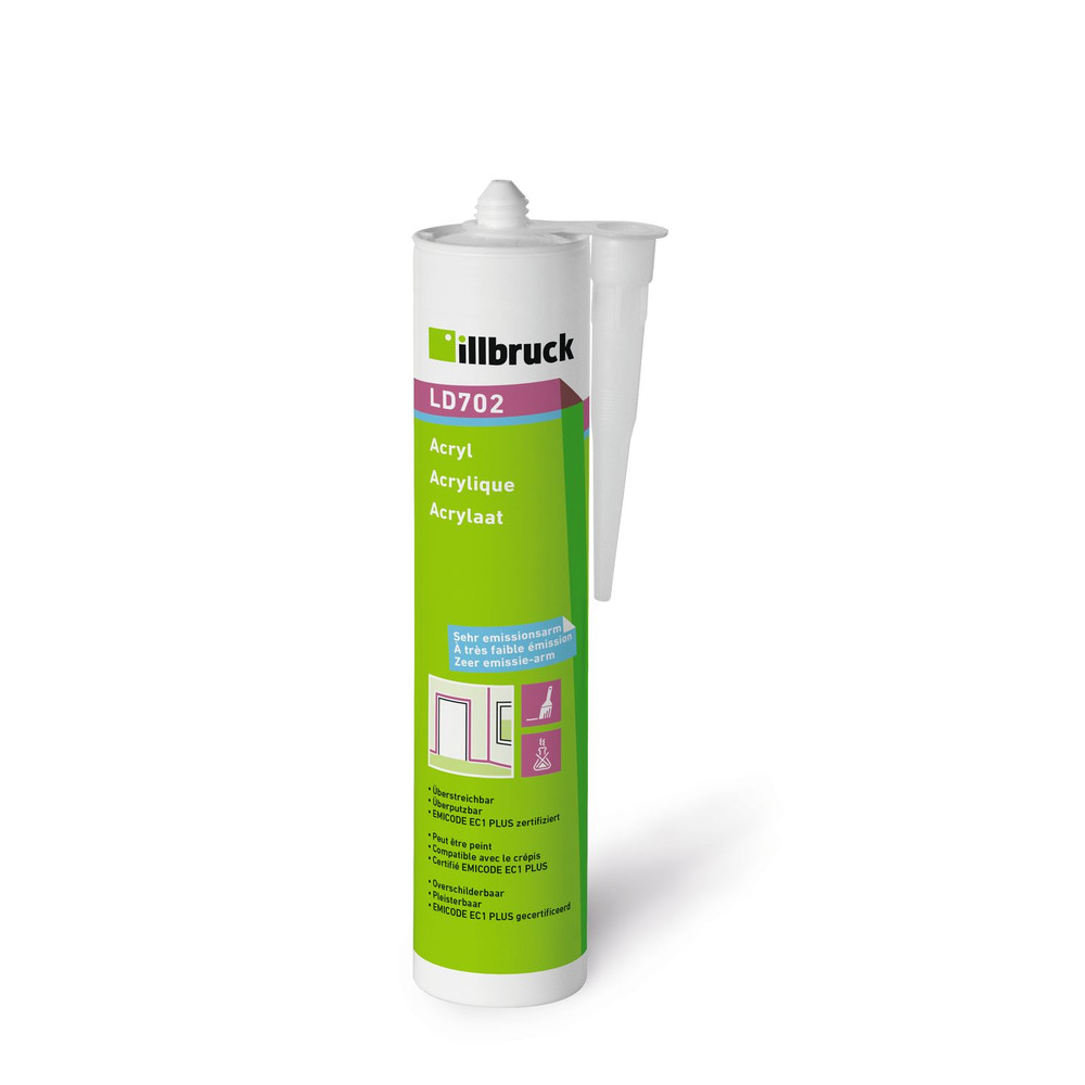 illbruck Acryl-Dichtstoff LD702, plastisch, weiß, 310ml Kartusche Produktbild img1 L