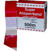 Produktbild von Kelmaplast - Absperrband 500 m-Rolle, rot/weiß