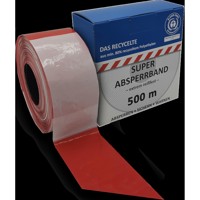 Produktbild von Kelmaplast - Absperrband 500 m-Rolle rot/weiß geblockt Blauer Engel aus min. 80