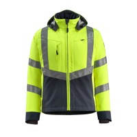 Produktbild von MASCOT® - Warnschutz-Softshelljacke Blackpool 15502-246, warngelb/schwarzblau, 