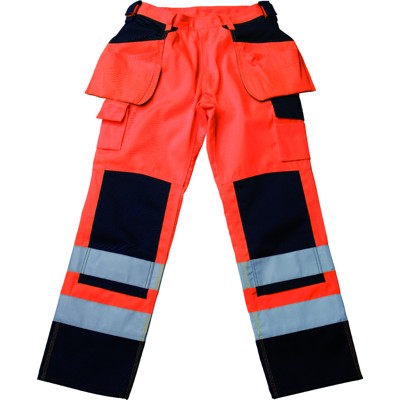 Produktbild von MASCOT® - Warnschutzhose Almas 09131-860, warnorange/marineblau, Größe C54, 82