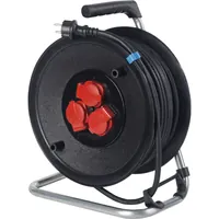 as Schwabe Kabeltrommel, Kunststoff, H07RN-F3G1,5, IP44, 3 Steckdosen Produktbild