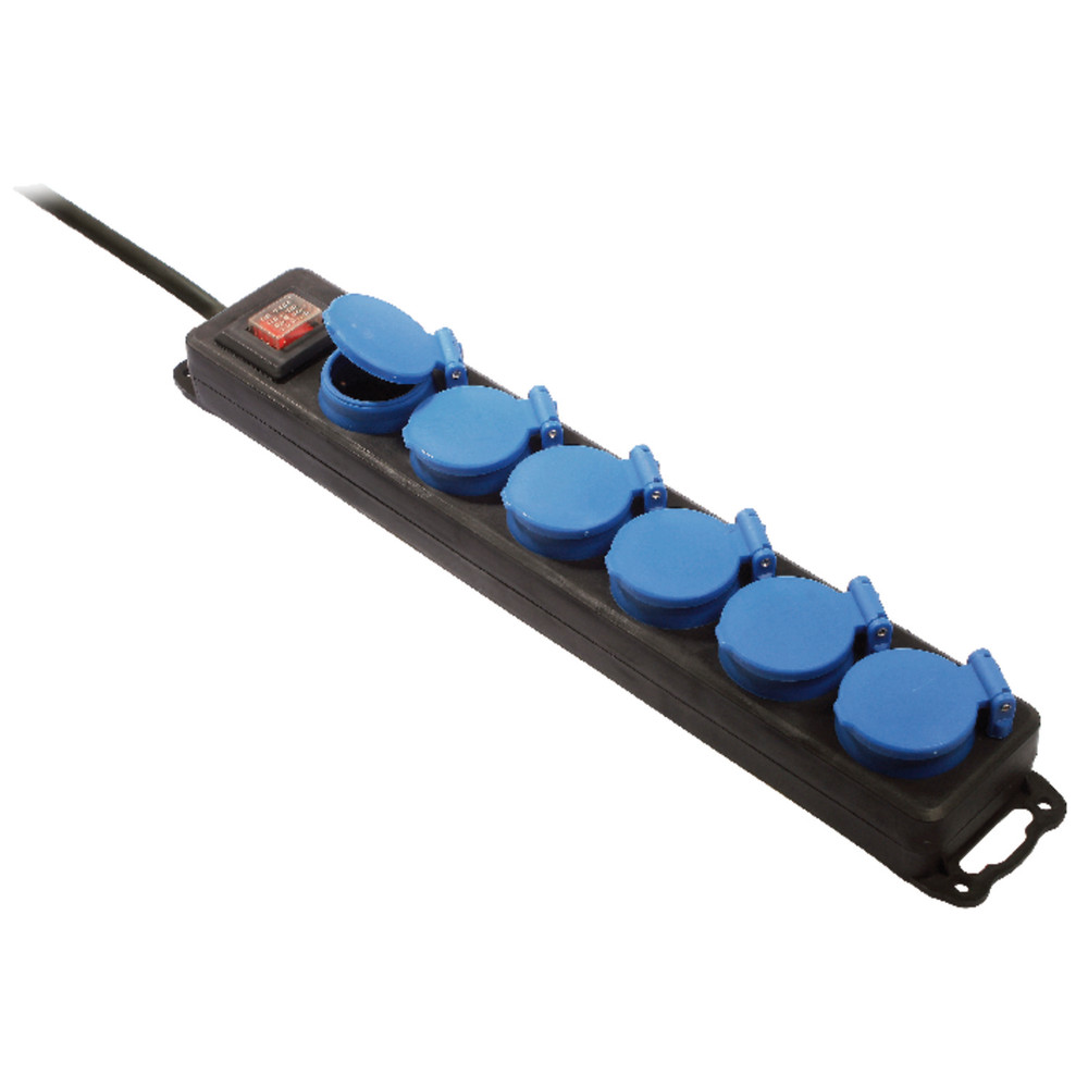 as Schwabe 6-fach Verteilersteckdose IP44, 1,5m H07RN-F3G1,5 Produktbild img1 L
