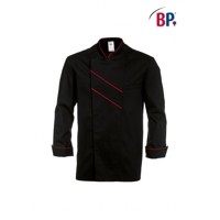 Produktbild von BP® - Kochjacke 1538 400 schwarz/rot, Größe 58