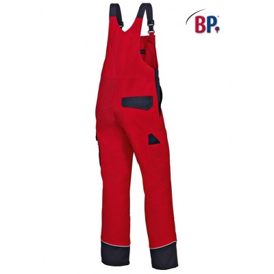 Produktbild von BP® - Latzhose 1608 559 rot/schwarz, Größe 52l