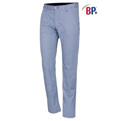 Chinohose für Herren 1735 930 blau/weiß Pepita, Größe 52n
