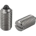 Produktbild von KIPP - FEDERNDES DRUCKSTÜCK STANDARD FEDERKRAFT M06 L=14, EDELSTAHL, KOMP:BOLZE