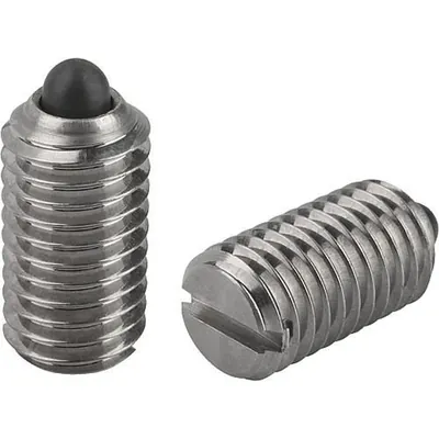 Produktbild von KIPP - FEDERNDES DRUCKSTÜCK STANDARD FEDERKRAFT M06 L=14, EDELSTAHL, KOMP:BOLZE