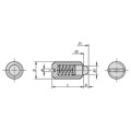 Produktbild von KIPP - Druckstück, M12x22mm, Druckstift, Schlitz, ST, brü., ST, gehärt.