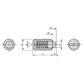 Produktbild von KIPP - Druckstück, M12x22mm, Druckstift, Schlitz, ST, brü., ST, gehärt.