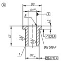 Produktbild von KIPP - BOHRBUCHSE MIT BUND DIN172, FORM:A EINSATZSTAHL 5,4X10X20