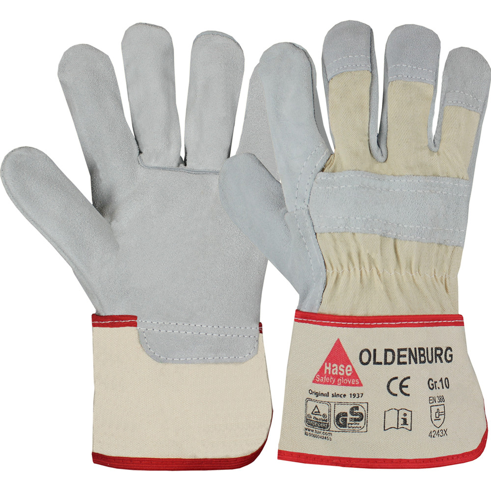 Hase Safety Gloves Universalhandschuh Oldenburg, Kat. II, weiß, Größe 10 Produktbild img1 L