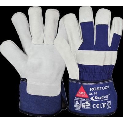 Produktbild von Hase Safety Gloves - Mechanischer Lederhandschuh Rostock SeaCell®, Kat. II, bla