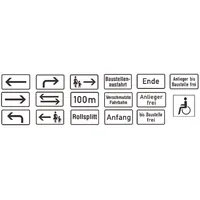 Produktbild von NOBRAND - Verkehrszeichen ZZ 1000-12 "Fußgänger Gehweg links gegenüber...", 330