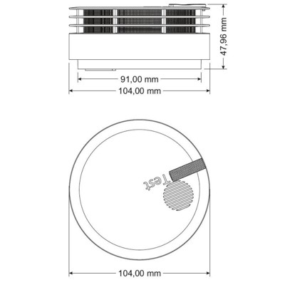 Produktbild von HEKATRON - WB-Stand-Alone-Rauchwarnmelder, Genius Plus-N VE30, weiß seidenmatt