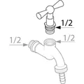 Produktbild von SANITOP® WINGENROTH - Knebel-Oberteil verchromt 1/2