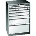 Produktbild von LISTA - Schubladenschrank lichtgrau/lichtblau H1000, 7 Schubladen