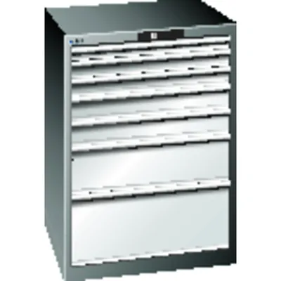 Produktbild von LISTA - Schubladenschrank lichtgrau/lichtblau H1000, 7 Schubladen