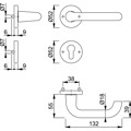 Produktbild von HOPPE® - Drückergarnitur Paris 138L/42KV/42KVS,PZ,8,F1,TS 37-42