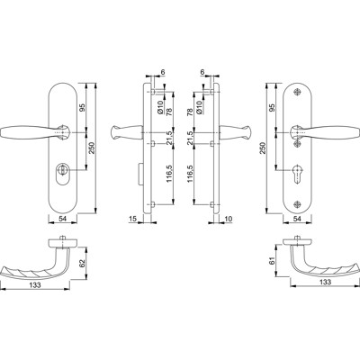 Produktbild von HOPPE® - SI-DRG 1810H/3332ZA/3410,LS ov.,15mm,ES1,ZA/PZ 92/10,F1,TS 66-71