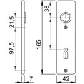 Produktbild von HOPPE® - Kurzschildpaar 202KP, eckig o. No., BB 72, TS 40, F4