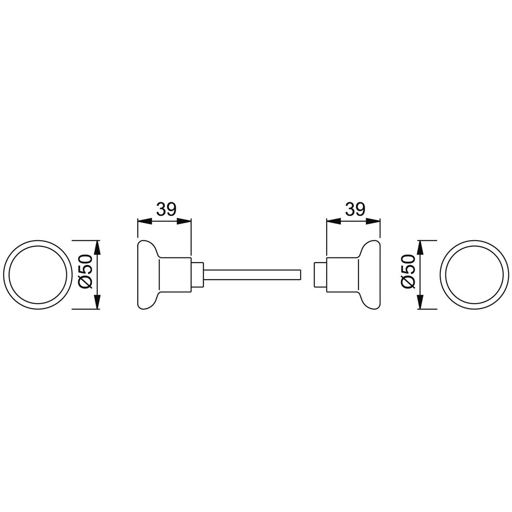 HOPPE® Knopflochteil 54, 8mm, F1 eloxiert Produktbild img2 L