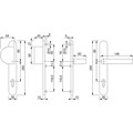 Produktbild von HOPPE® - Wechselgarnitur Liverpool 554/3357N/1313G, LS,PZ92/8,F1-2,TS 67-72