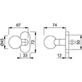 HOPPE® Halbgarnitur E50G/55,8,F69,o. No. Produktbild img2 S