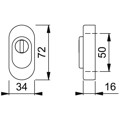 Produktbild von HOPPE® - Schutzrosette E55S-ZA,oval,16mm,ZA/PZ,F69