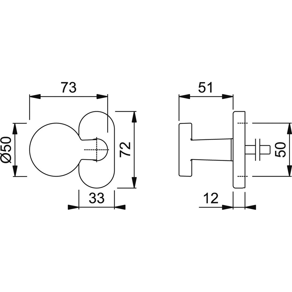 HOPPE® Halbgarnitur E58G/55,F69,o. No. Produktbild img2 L