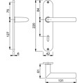 Produktbild von HOPPE® - Drückergarnitur Stockholm E1140Z/302, LS,BB72/8,F69,TS 35-45,o. No.