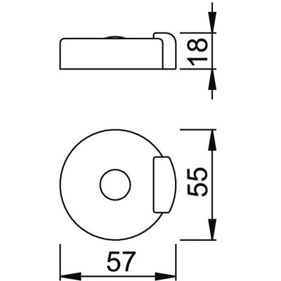 Produktbild von HOPPE® - Bodentürstopper, E484,H 18mm,Ø 52mm, ohne Verdrehsicherung, edelstahl 