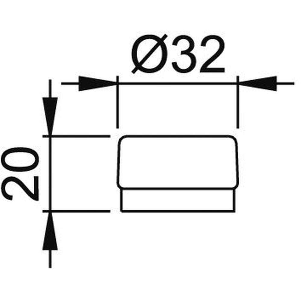HOPPE® Wandtürstopper, mit aufgesetztem Gummipuffer, E487,Ø 32mm, edelstahl matt Produktbild img2 L