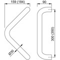 Produktbild von HOPPE® - Stoßgriff E5210,BA 300,L 330,Ø 30,F69