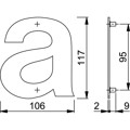 Produktbild von HOPPE® - OA-Hausnummer, E610-621 Buchstabe a, edelstahl matt