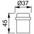 Produktbild von HOPPE® - Bodentürstopper, M498,H 45mm,Ø 37mm, ohne Verdrehsicherung, Messing, v