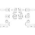 Produktbild von HOPPE® - Drückergarnitur Vitória 1515/42KV/42KVS,WC/S,8(8),F1,TS 37-42