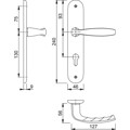 Produktbild von HOPPE® - Drückergarnitur New York 1810/273P, LS,PZ72/8,F1,TS 37-42,o. No.