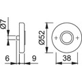 Produktbild von HOPPE® - Drückerrosettenpaar 42KV, rund, 9mm, TS 37-42, F1, VE10