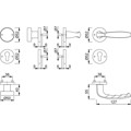 Produktbild von HOPPE® - Wechselgarnitur New York 58/42KV/42KVS/1810,PZ,8,F1,TS 37-42